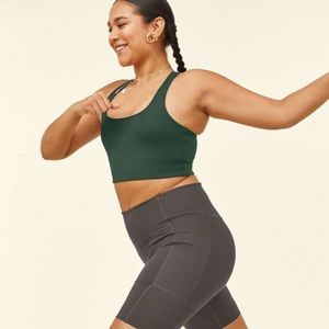 Girlfriend Collective Paloma Racerback Bra Moss